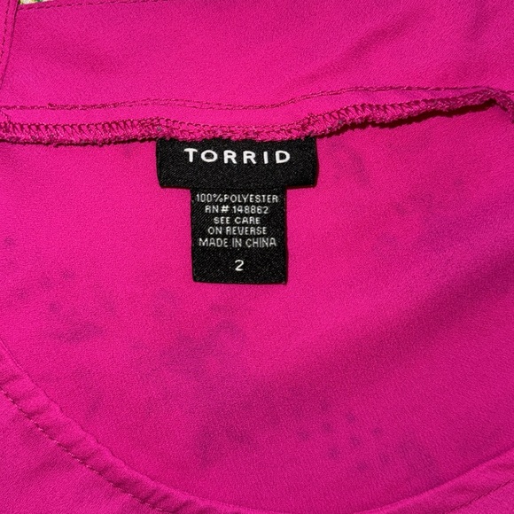 Torrid Pink Raspberry Short Sleeve Top - Picture 5 of 5